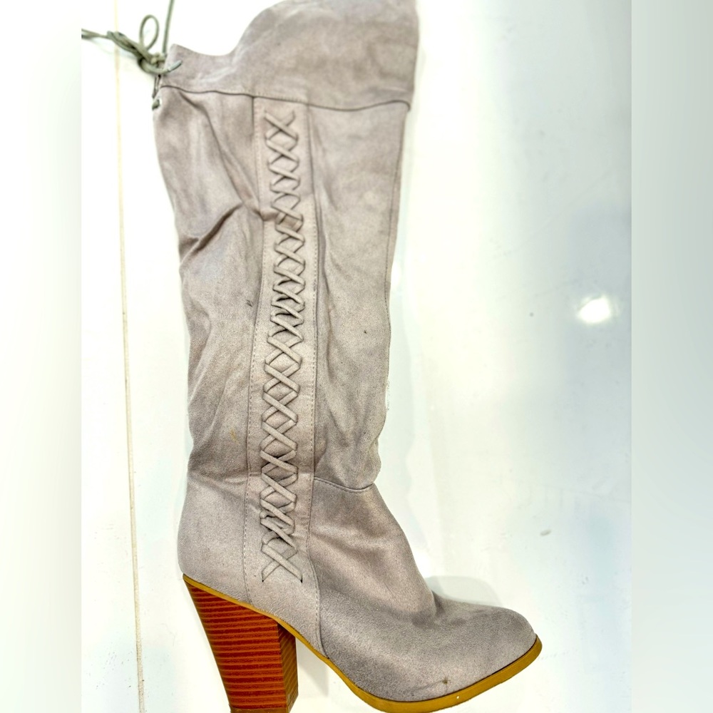 Over the knee gray boots. Sz 5.5